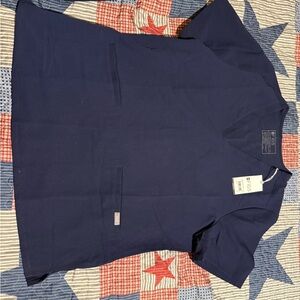 Figs Navy Short Sleeve Tee